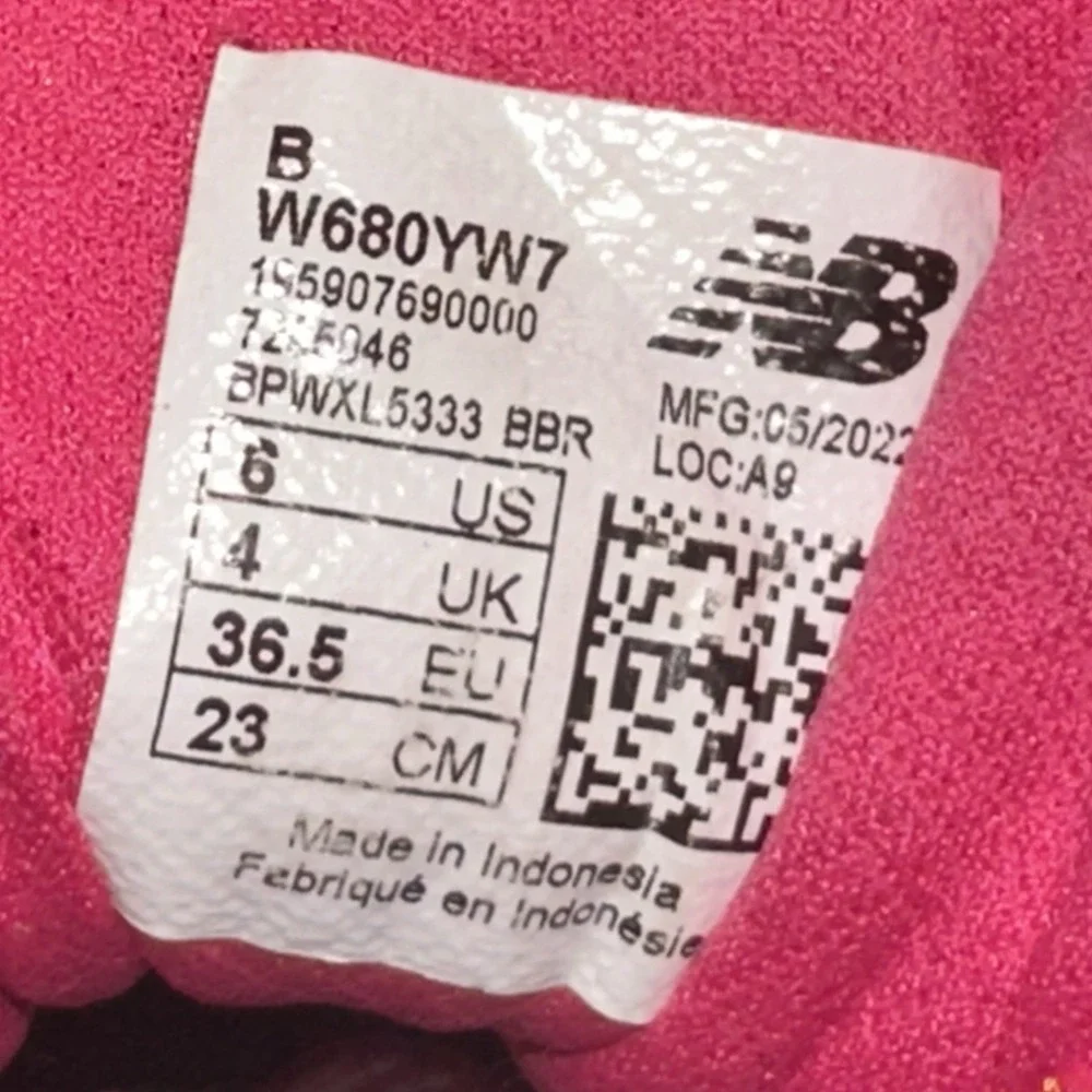 New Balance 680v7 Fresh Foam W680YW7 Low Orange Pink Running Shoes‎ Women's 6